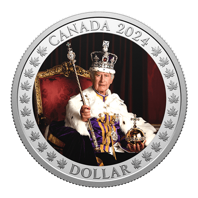 A picture of a 2024 $1 Silver - Special Edition Proof Silver Dollar - Anniversary of His Majesty King Charles